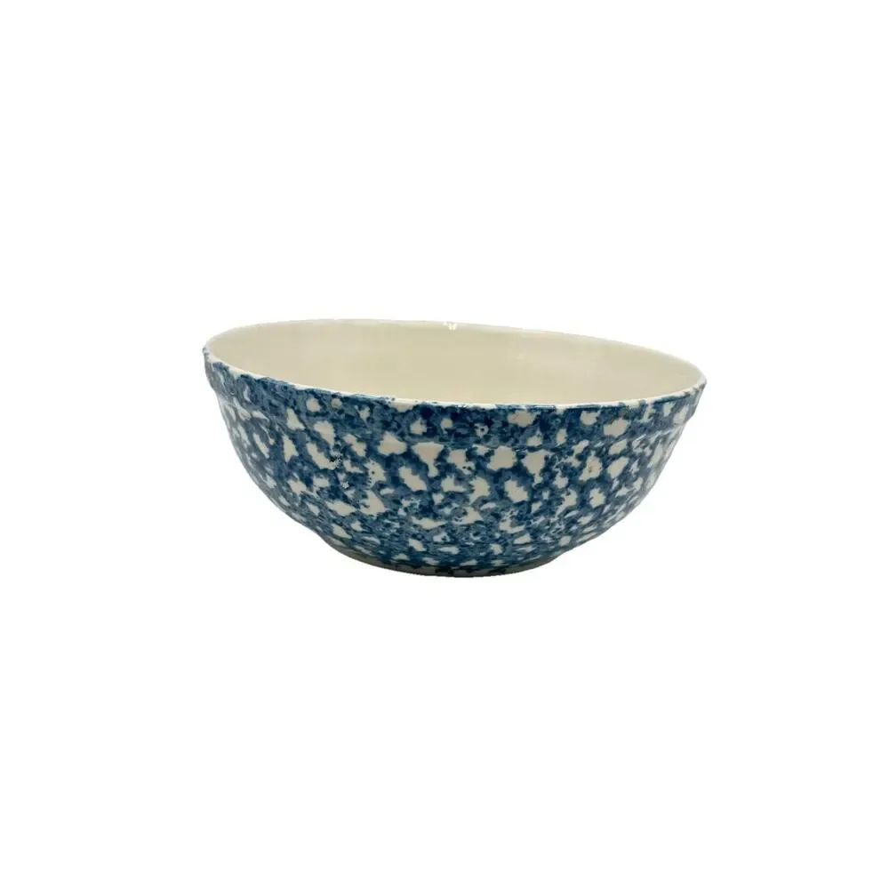 Gibson Blue Spongeware Soup Bowl - About 7"D EUC - Picture 2 of 7